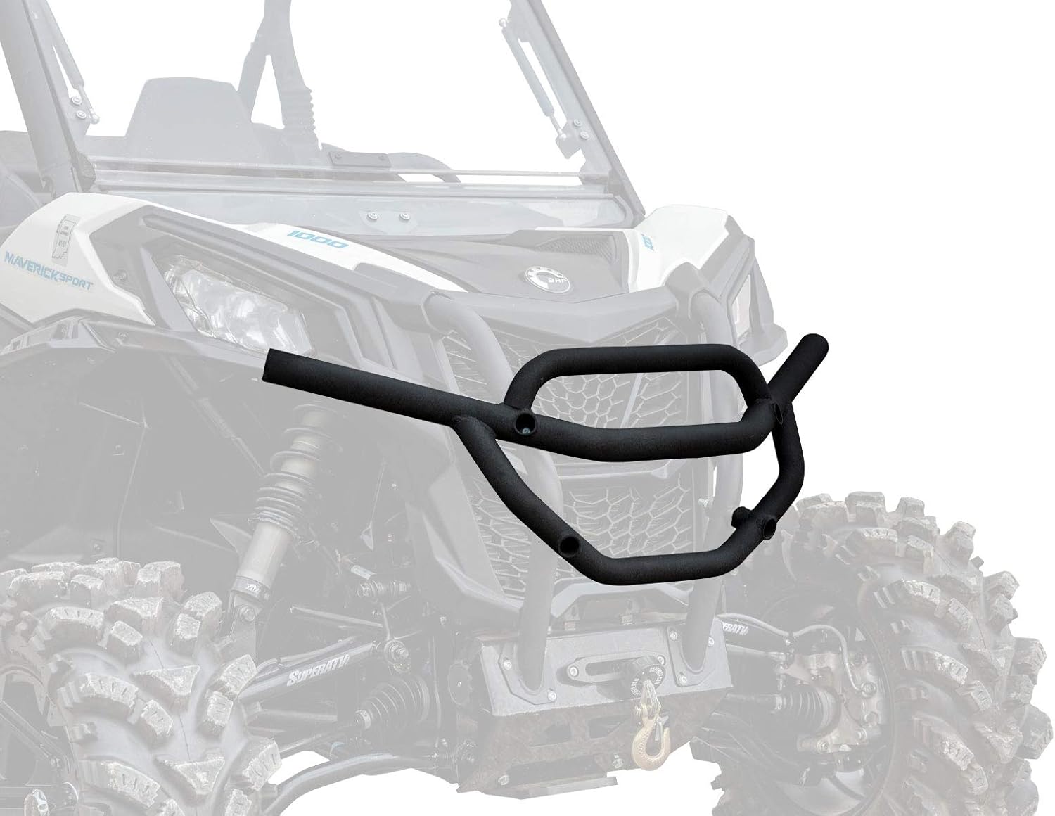 SuperATV Heavy Duty Sport Front Bumper for Can-Am Maverick Trail 800/1000 (2018+) - Black
