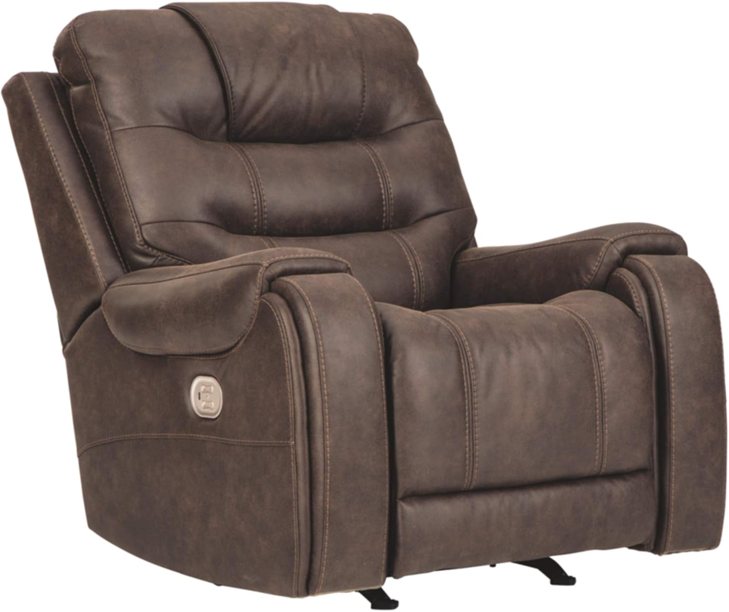 Signature Design by Ashley Yacolt Power Recliner with Adjustable Headrest, Brown