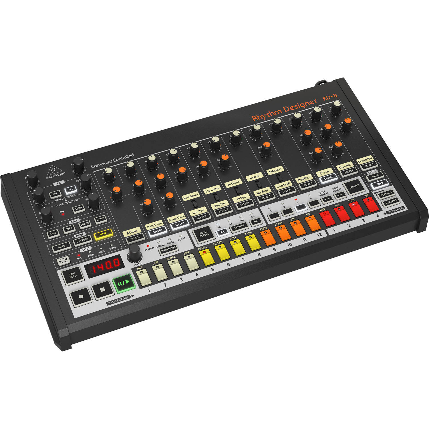 Behringer Rhythm Designer RD-8 Analog Drum Machine