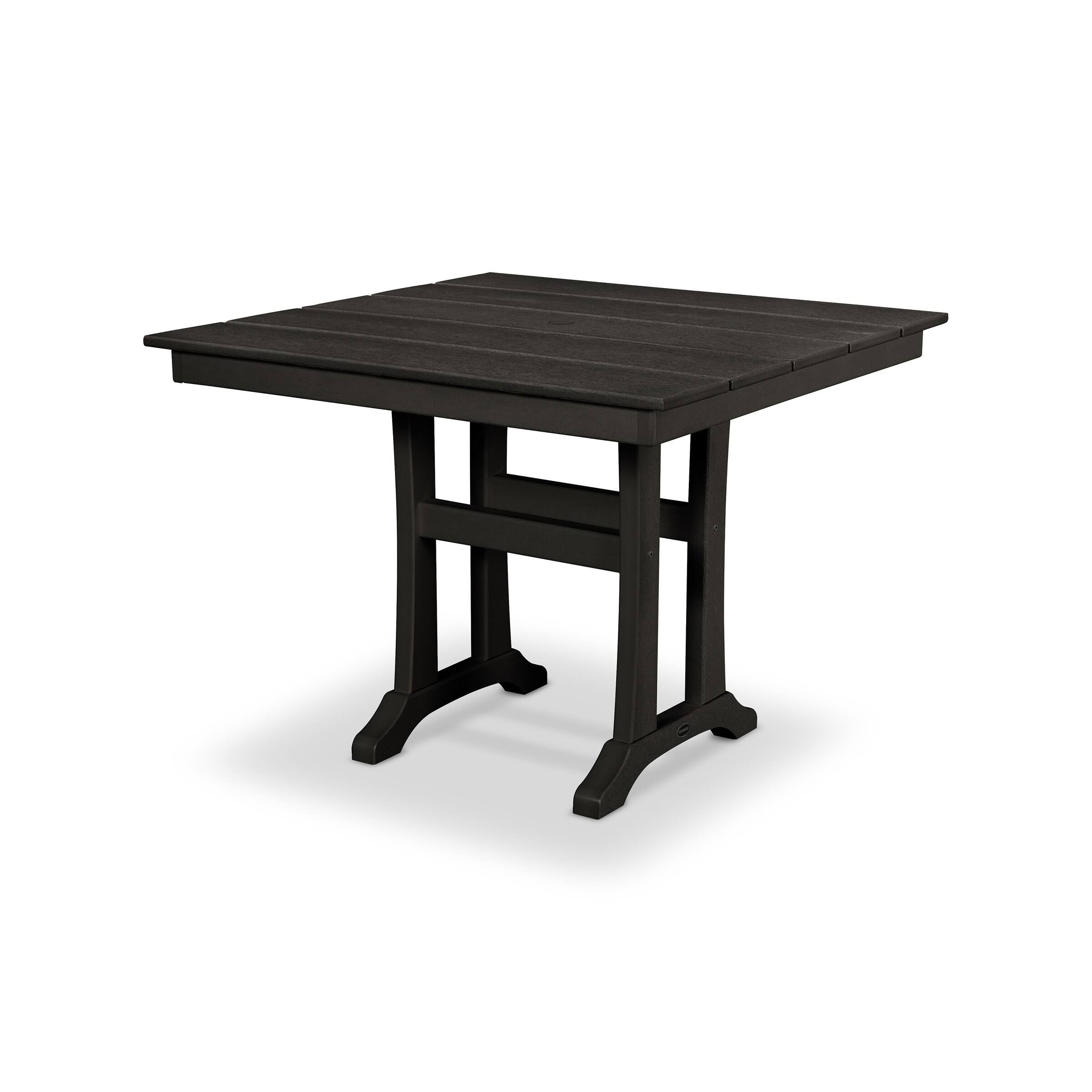 POLYWOOD Farmhouse 37x22 Dining Table - Black