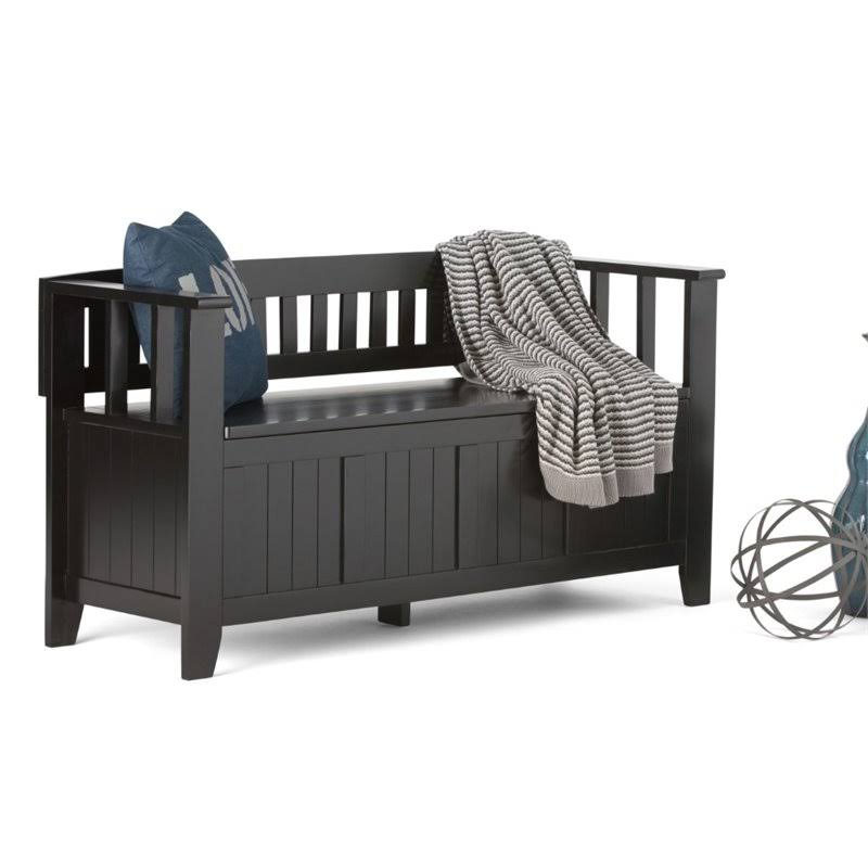 Atlin Designs Entryway Storage Bench in Black - AD-1377510