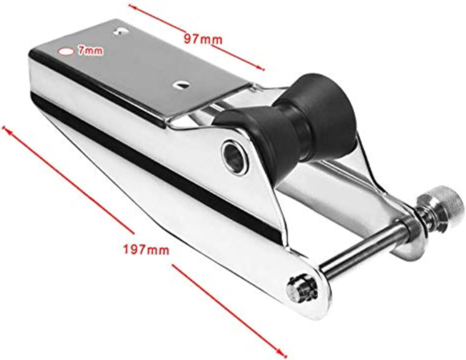 ISURE MARINE Stainless Steel Bow Boat Anchor Roller with pivoting Dual-Roller Fixed Marine Yacht Docking Accessories