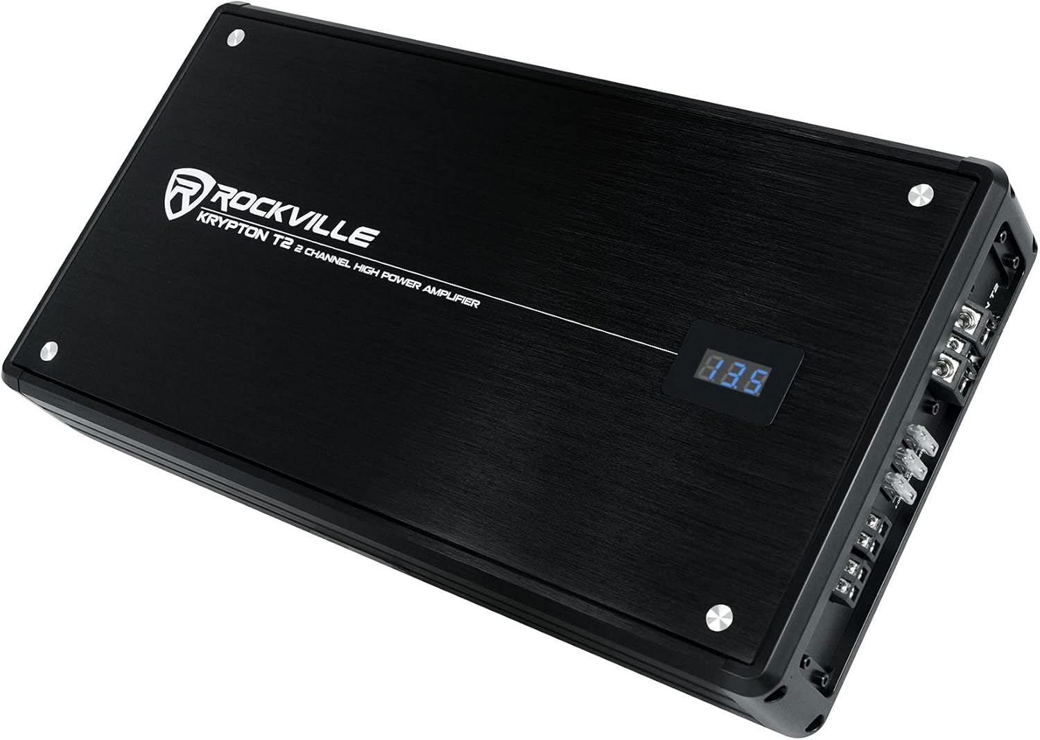 Rockville Krypton F5 3200w Peak / 800w RMS 5 Channel Car Amplifier w Volt Meter, Black