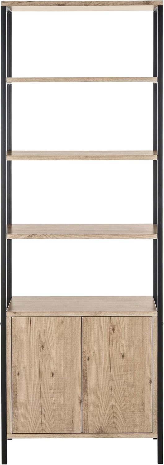 Safavieh Home Collection Natasha Retro Mid Century Wood Etagere, Oak and Black