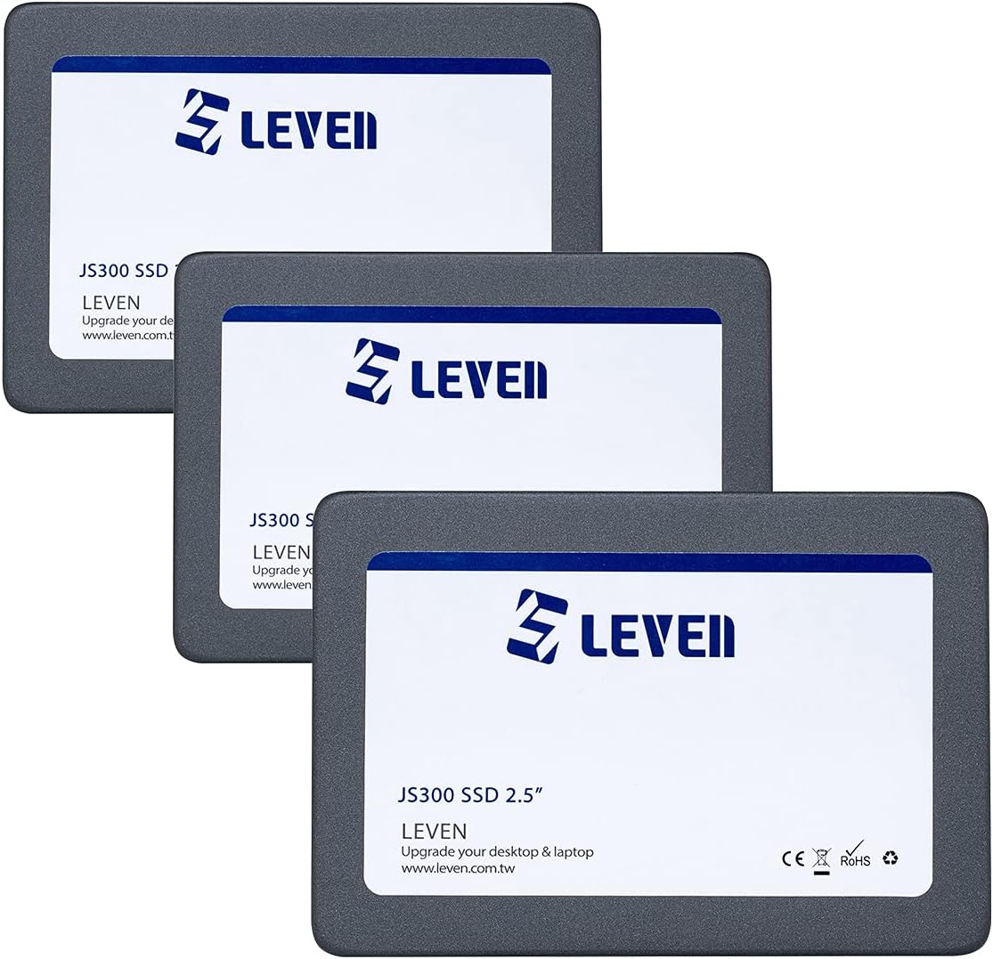 LEVEN SSD 3 Pack 256GB 3D NAND TLC SATA III Internal Solid State Drive - 6 Gb/s, 2.5 inch /7mm (0.28