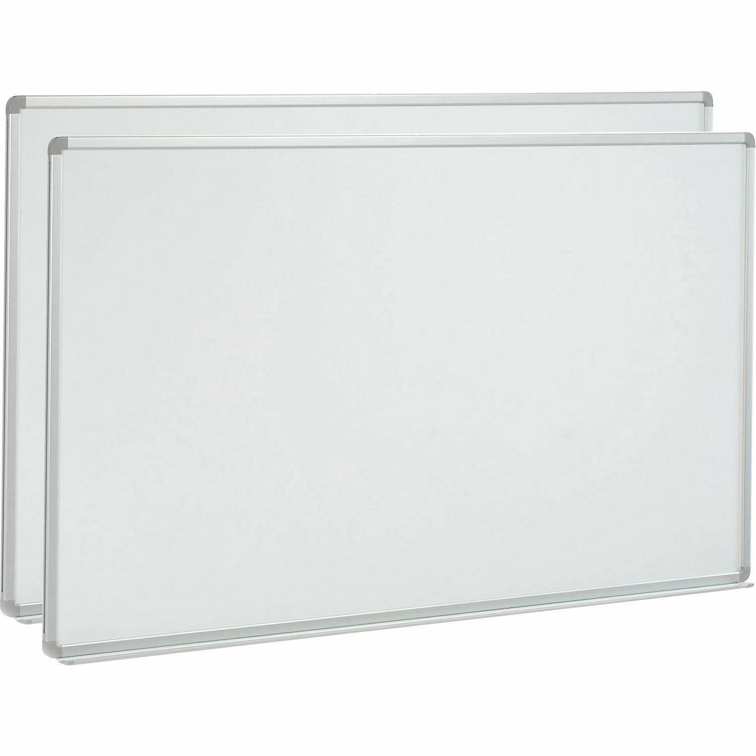 Global Industrial 72x22W x 48x22H Magnetic Whiteboard, Steel Surface with Aluminum Frame, 2/pk