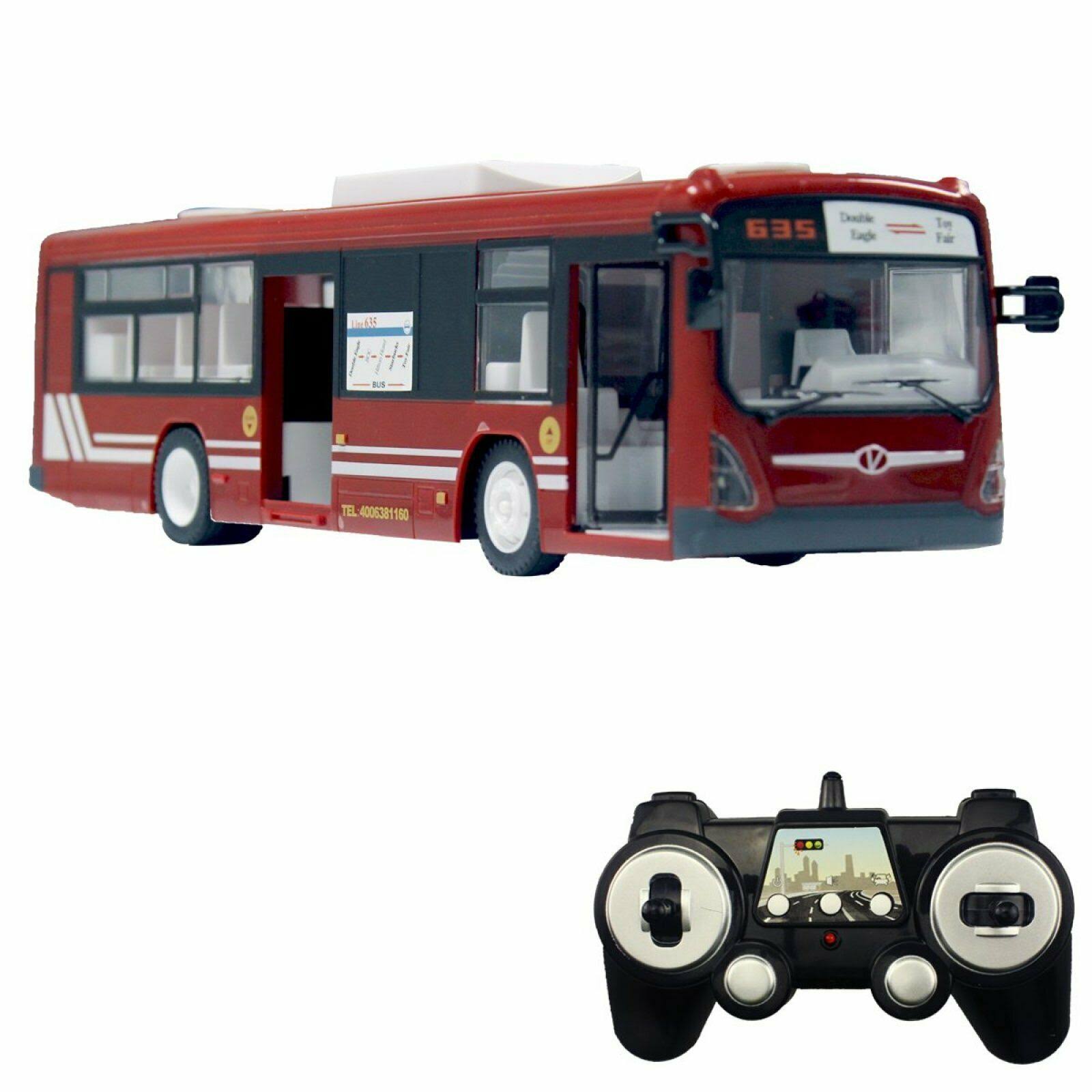 Fisca RC Truck Remote Control Bus, 6 CH 2.4G Car Electronic Vehicles Opening Doors and Acceleration Function Toys for Kids with