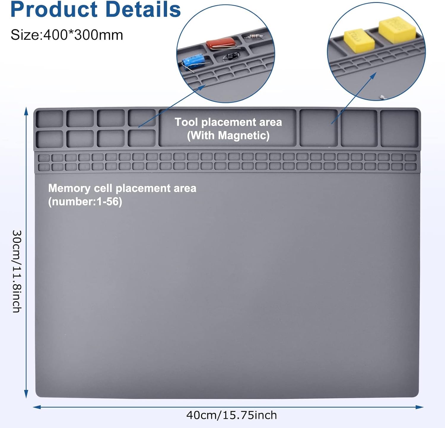 Solder Fume Extractor, 3-in-1 Smoke Absorber with Flexible Magnetic Arms Heat Insulation Silicone Repair Mat for Soldering DIY Working Station