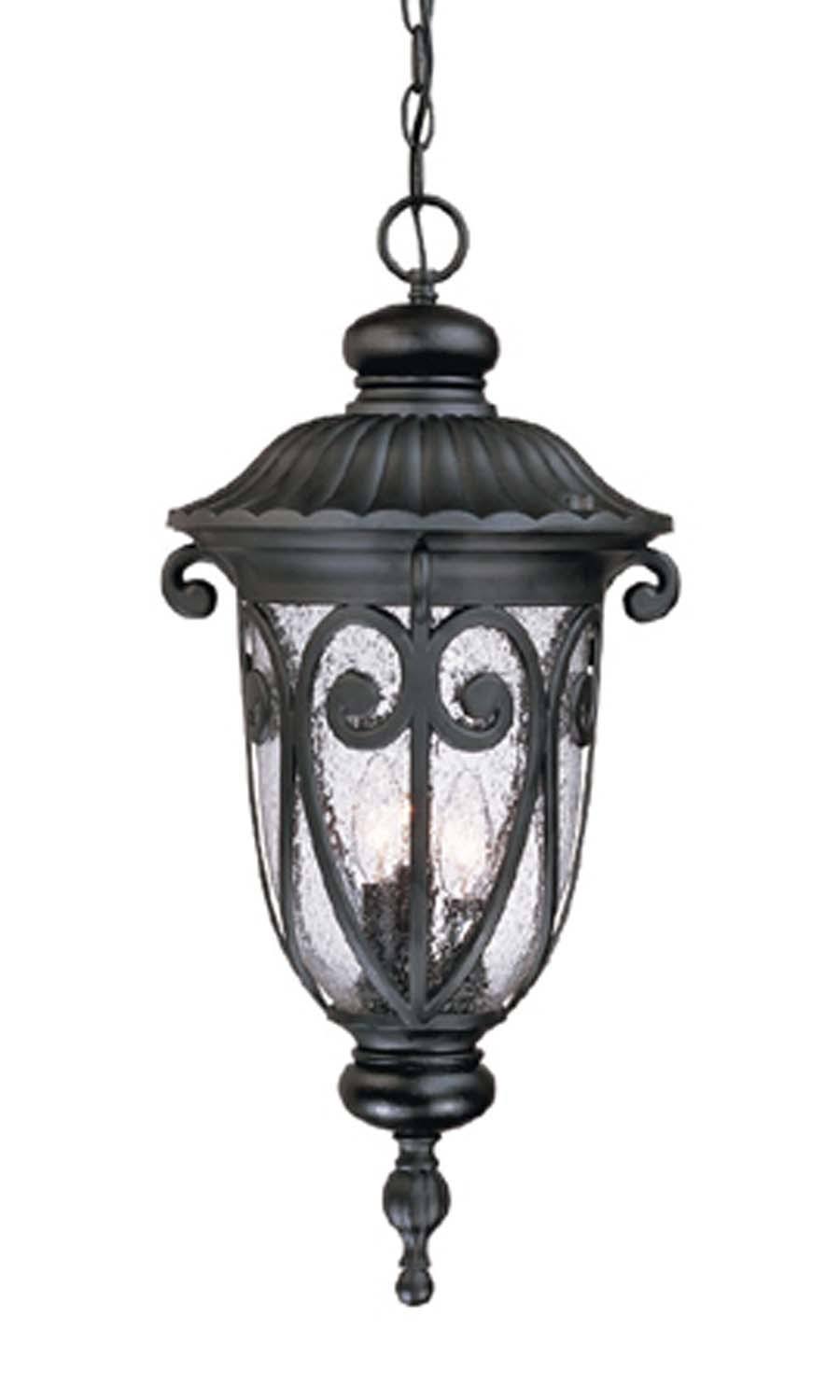 Acclaim Lighting 2126BK Matte Black Naples 3-Light Outdoor Hanging Lantern Light Fixture