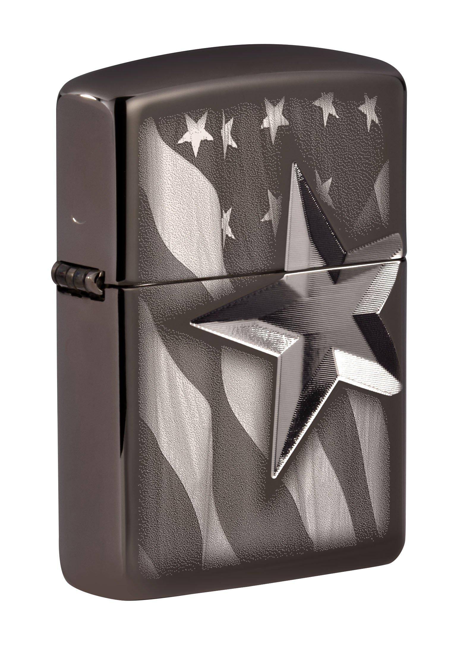 Zippo Manufacturing ZIP-49350 2020N Retro Star Armor Black Ice Lighter