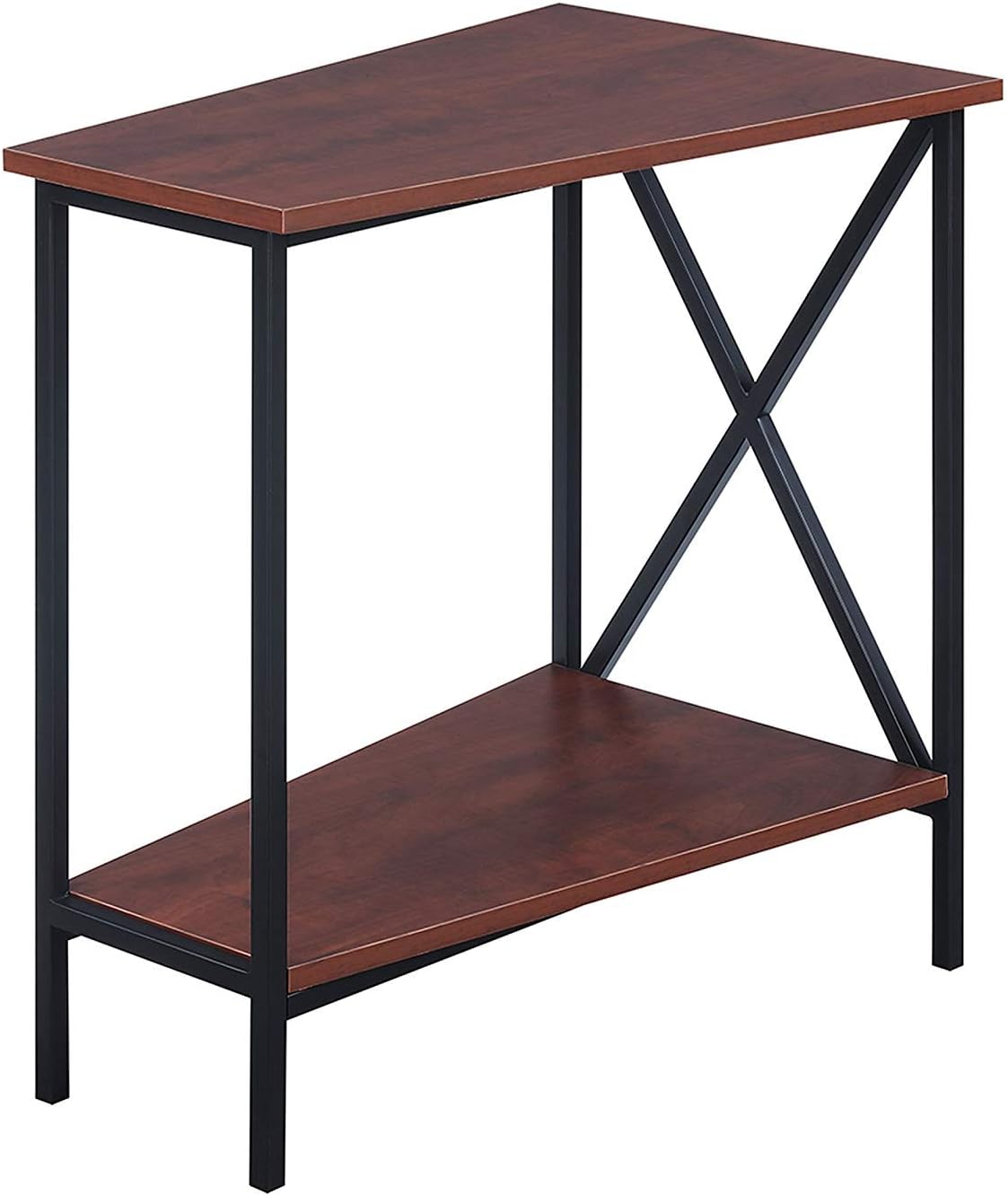 Convenience Concepts Tucson Wedge End Table, Black Pack of 2