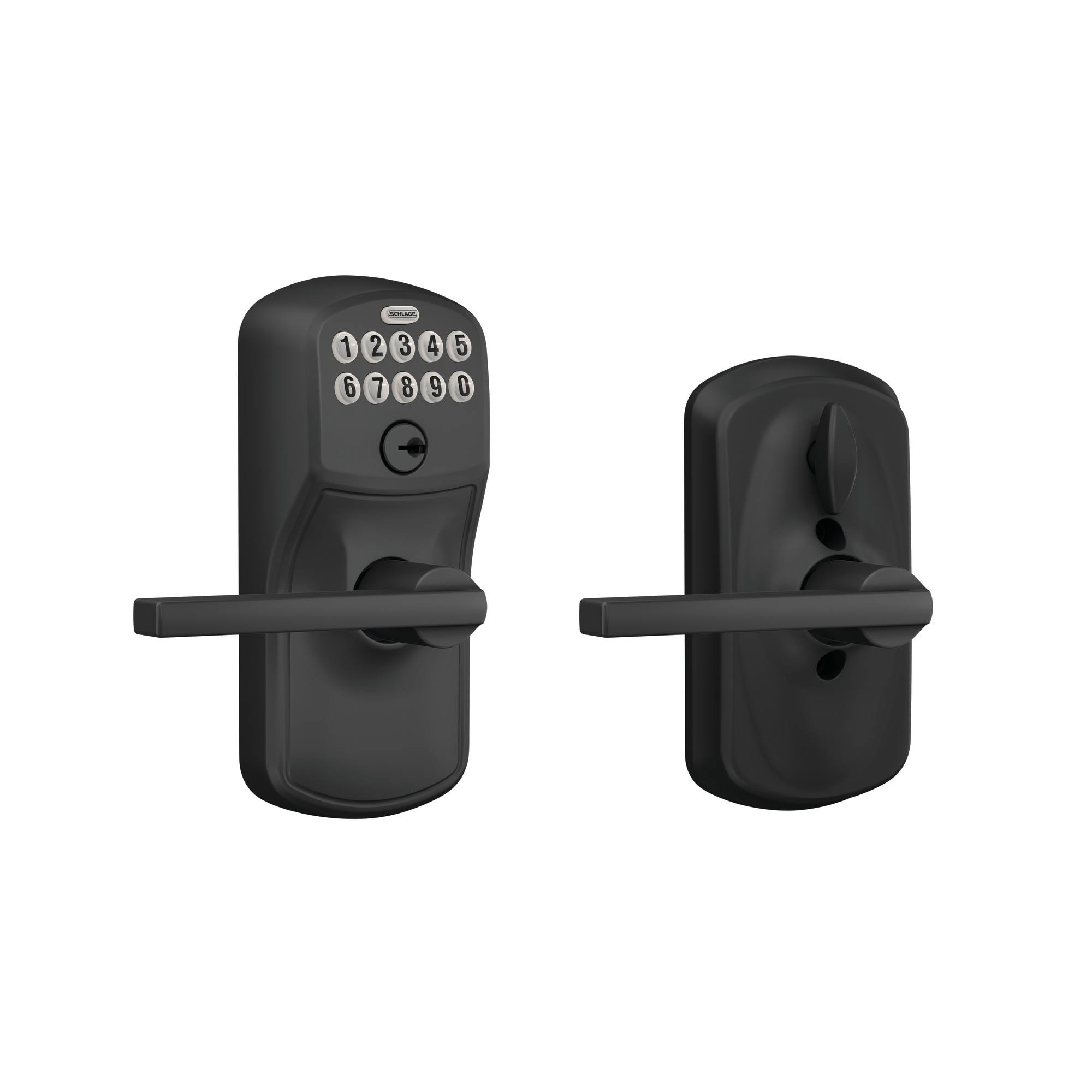 Schlage FE595 Ply 622 LAT Keypad Entry with Flex Electronic Lock, Matte Black