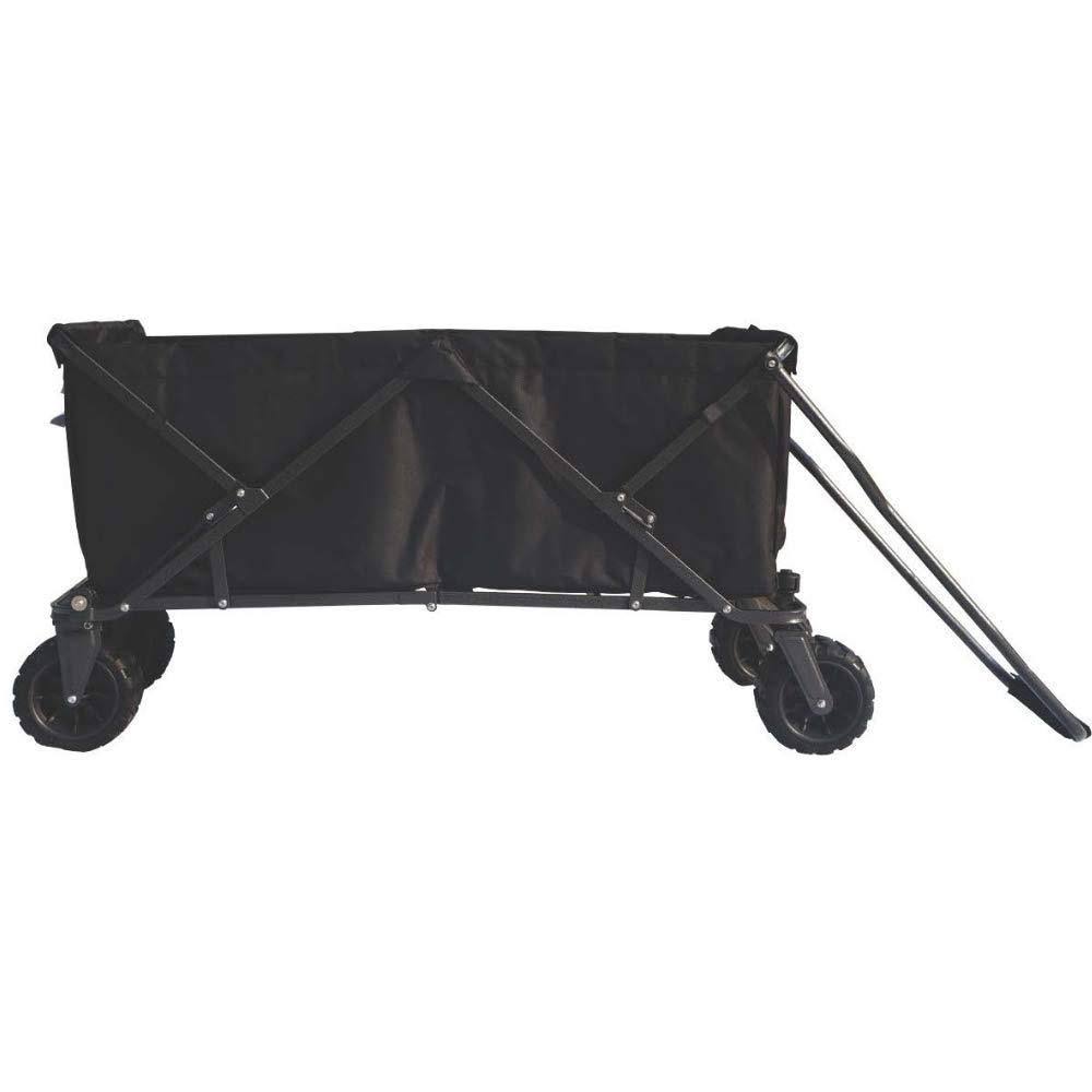 Impact Canopy Folding Utility Wagon, Collapsible, All Terrain Wagon, Extra Large, Black