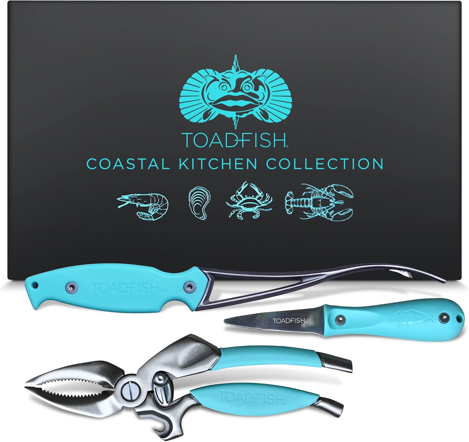 Coastal Kitchen Collection - Includes Crab Cracker, Shrimp Deveiner, and Oyster Knife &ndash; by Toadfish Outfitters