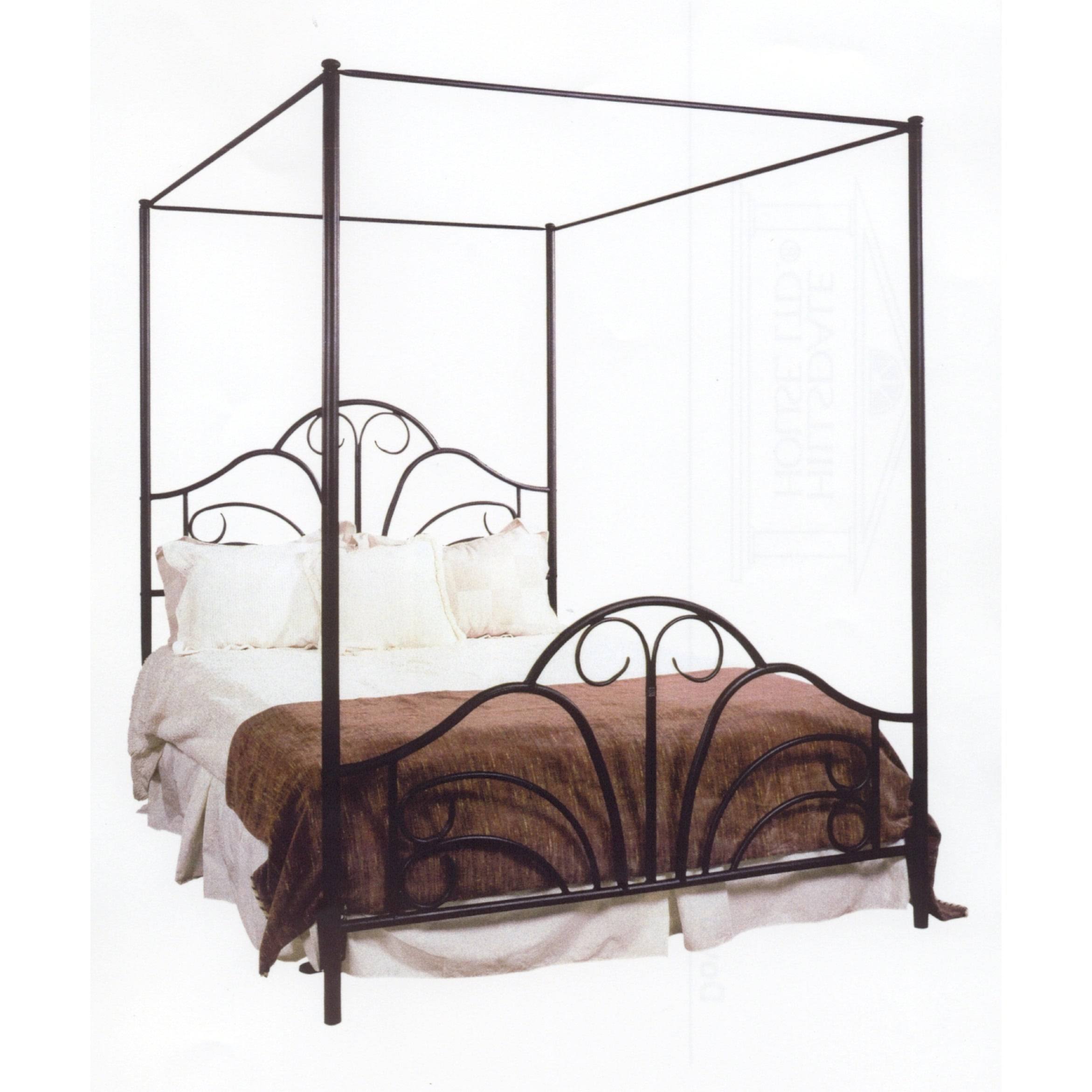 Hillsdale Dover Canopy Bed in Textured Black - Full
