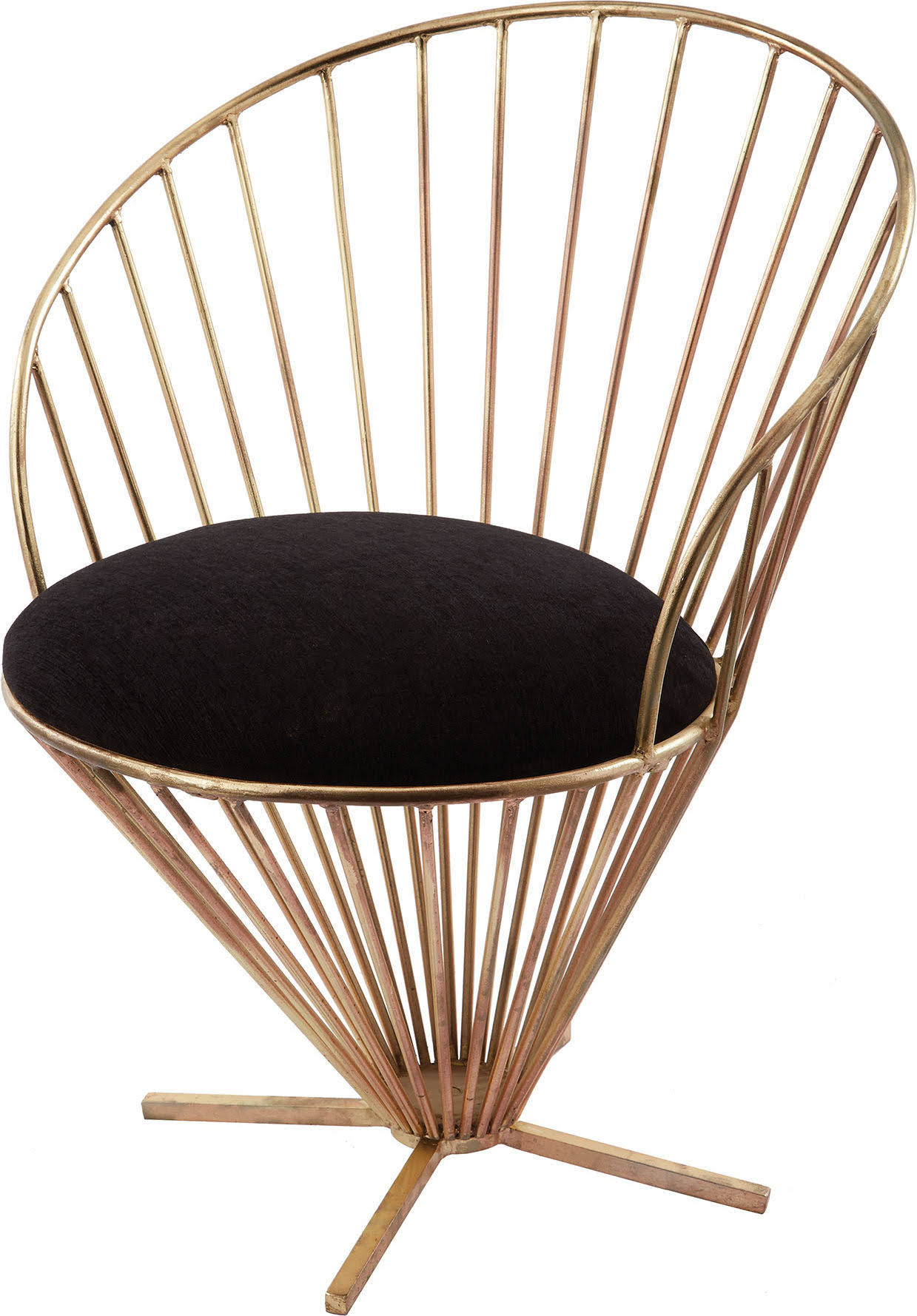 Dimond Home 985-001 Iron Taper Wire Black/Gold Chair