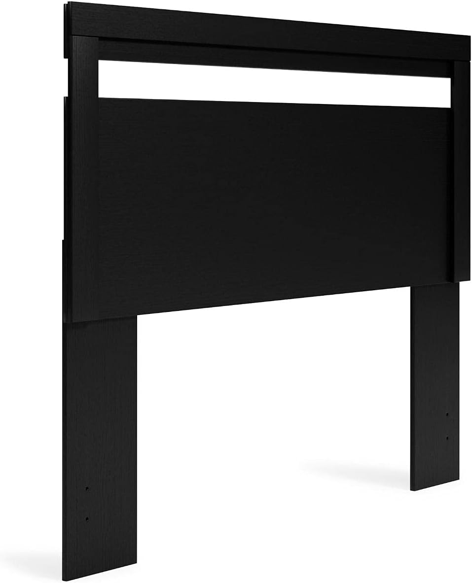 Signature Design by Ashley Finch Modern Headboard ONLY, Full, Black