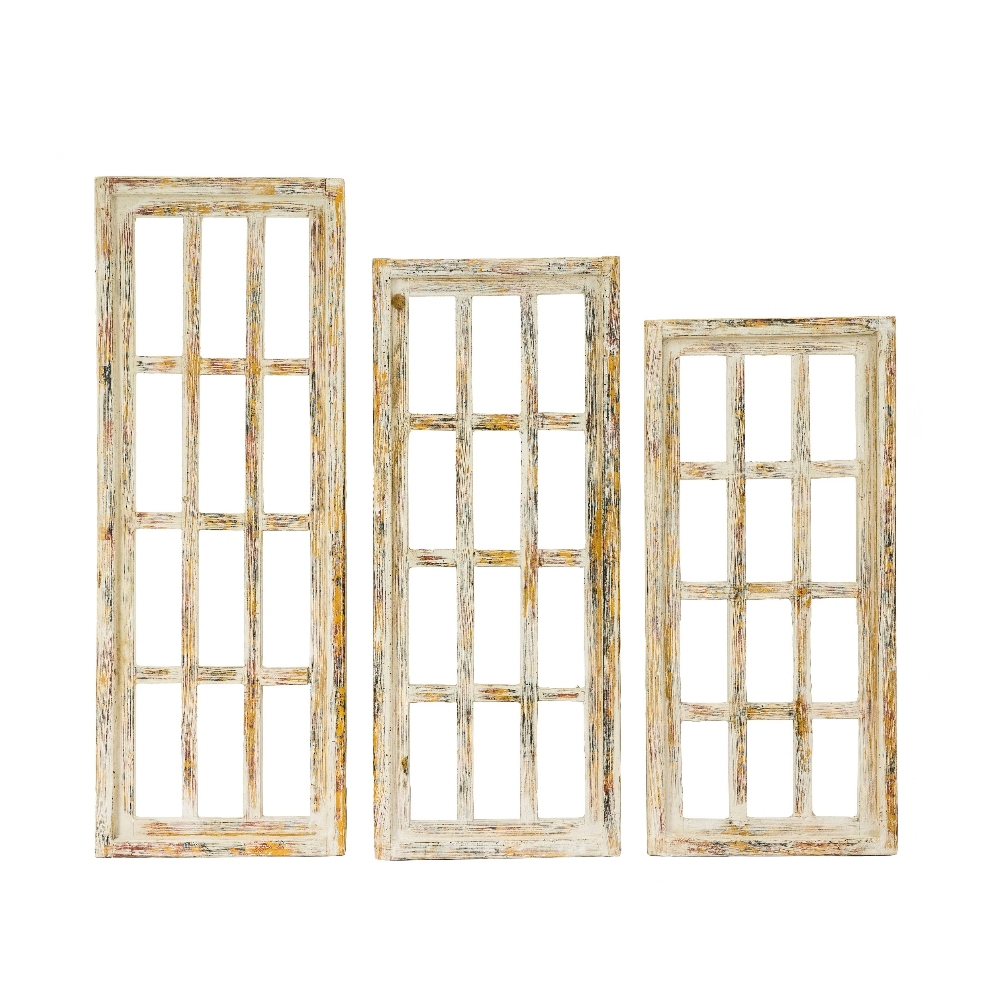 Rustic Arrow 12454 Square Windows Wall Accent - Set of 3