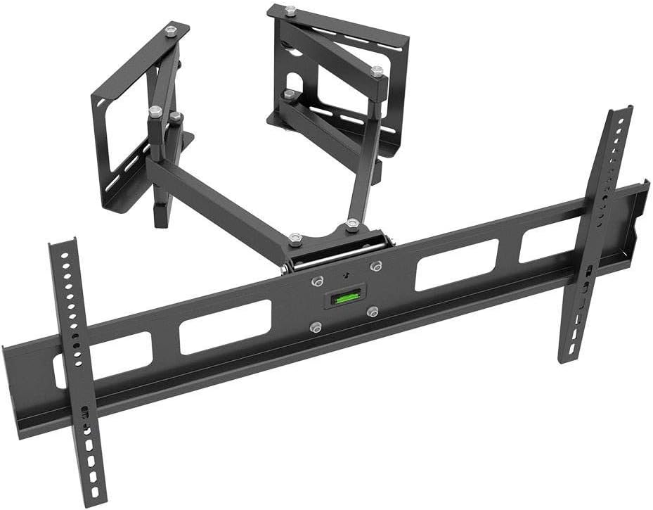 Monoprice Cornerstone Series Full-Motion Articulating TV Wall Mount Bracket - for TVs 37in to 63in Max Weight 132lbs VESA Patterns Up to 800x400 Black Pack of 2