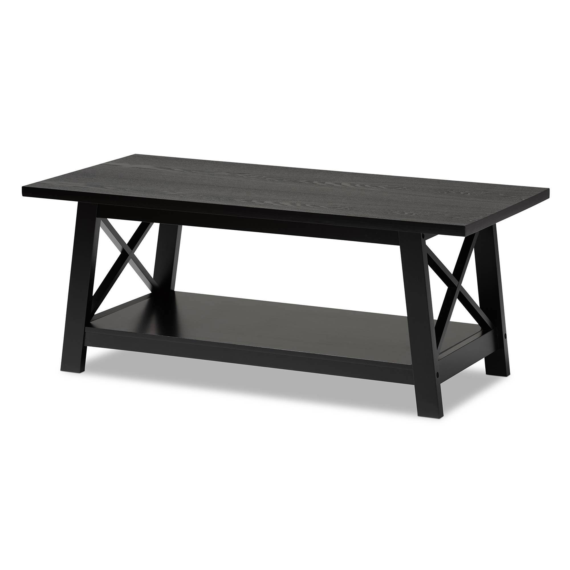 Baxton Studio Germain Black Finished Wood Coffee Table