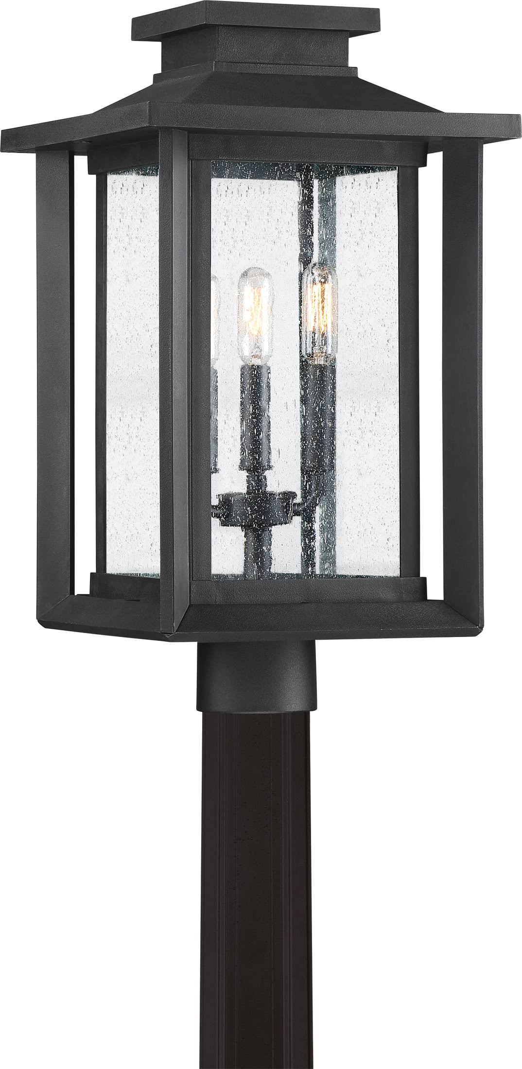 Quoizel - WKF9011EK - Three Light Outdoor Post Lantern - Wakefield - Earth Black