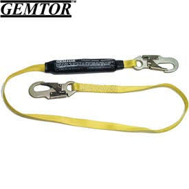 Gemtor VP156-6, Energy Absorbing Lanyard w/ Pack, 6 ft., Orange