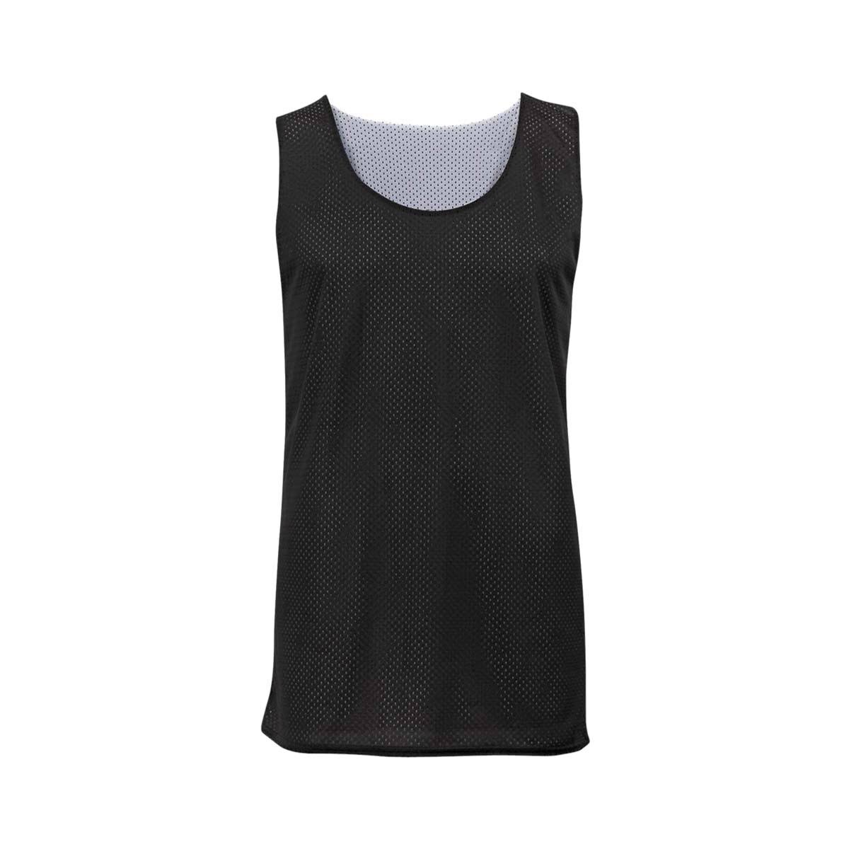 Badger Sport 2529 Youth Mesh Reversible Tank - Black/White, M