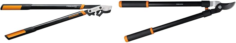 Fiskars 394801-1003 PowerGear2 Bypass Lopper, 32 Inch, Black/Orange