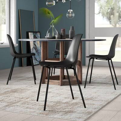 AlmedaCheatham Side Chair Mercury Row Color: Black