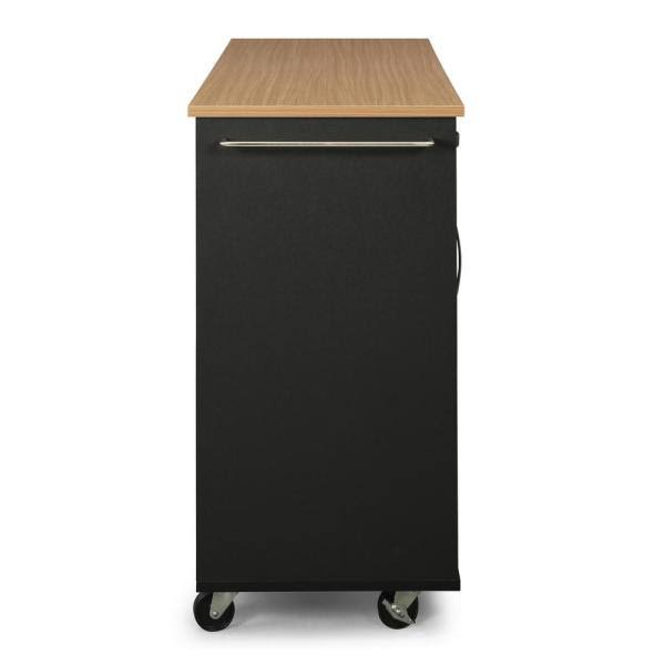 Homestyles Storage Plus Black Kitchen Cart-4411-95