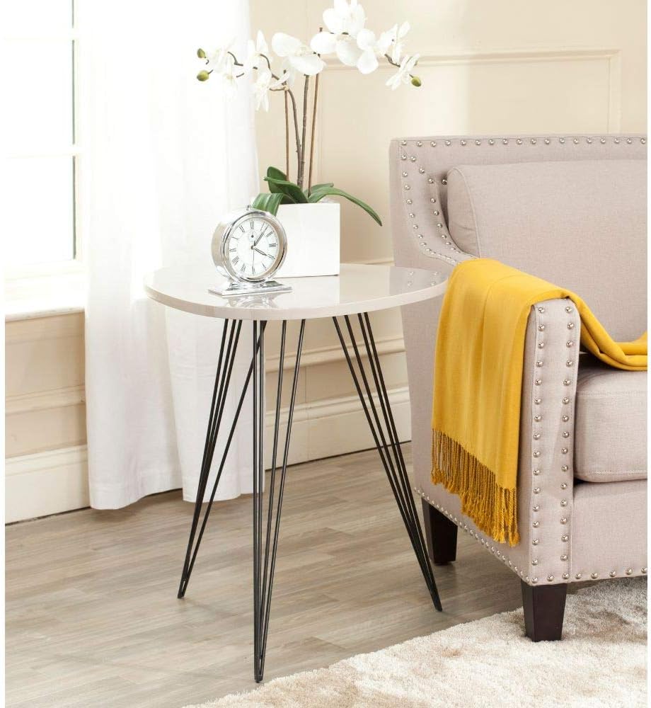 Safavieh Home Collection Wolcott Mid-Century Modern Grey and Black Side Table