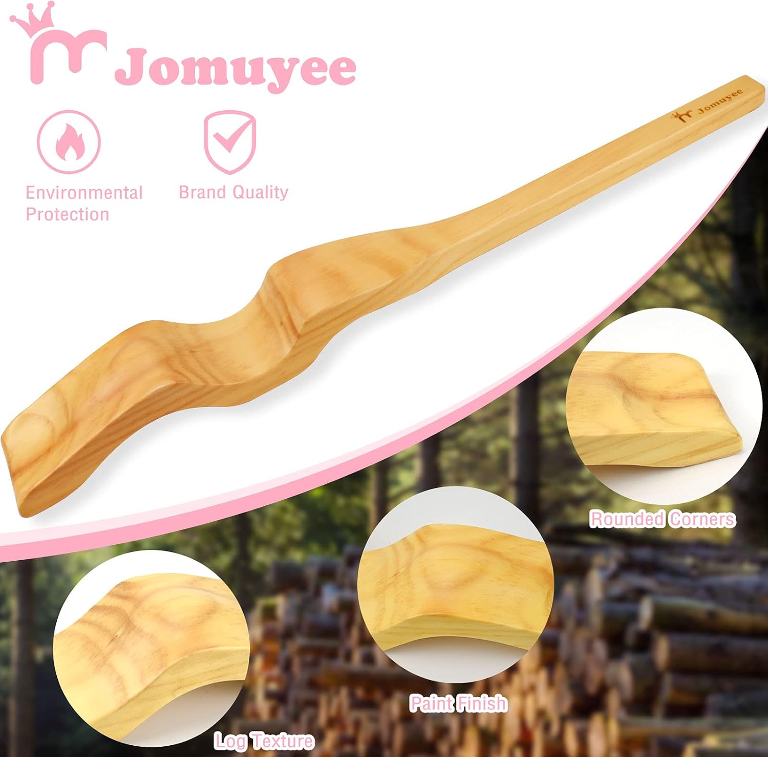 Jomuyee Ballet Foot Stretcher Set Original Pine Dance Feet Arch Enhancer for Dancer, Gymnastics, Yoga People Pack of 2