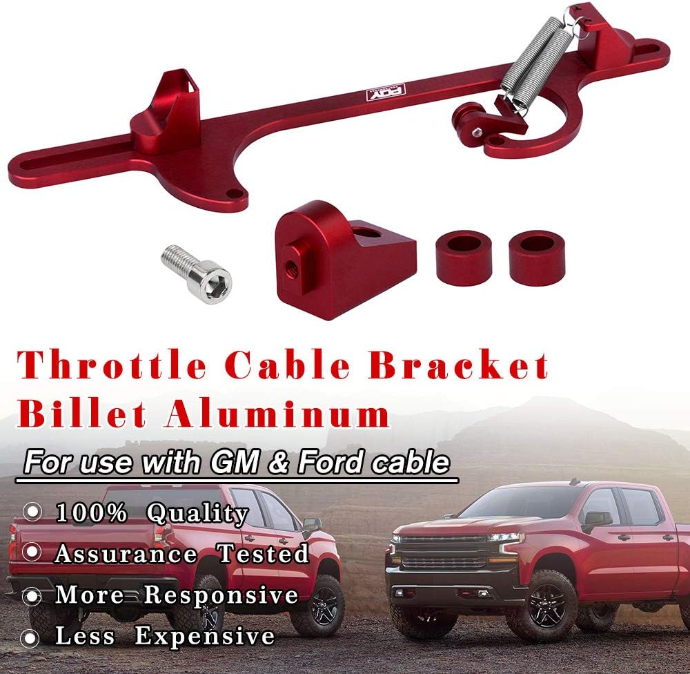 PQY Throttle Cable Bracket for 4150 4160 Carburetors Billet Aluminum Anodized Black