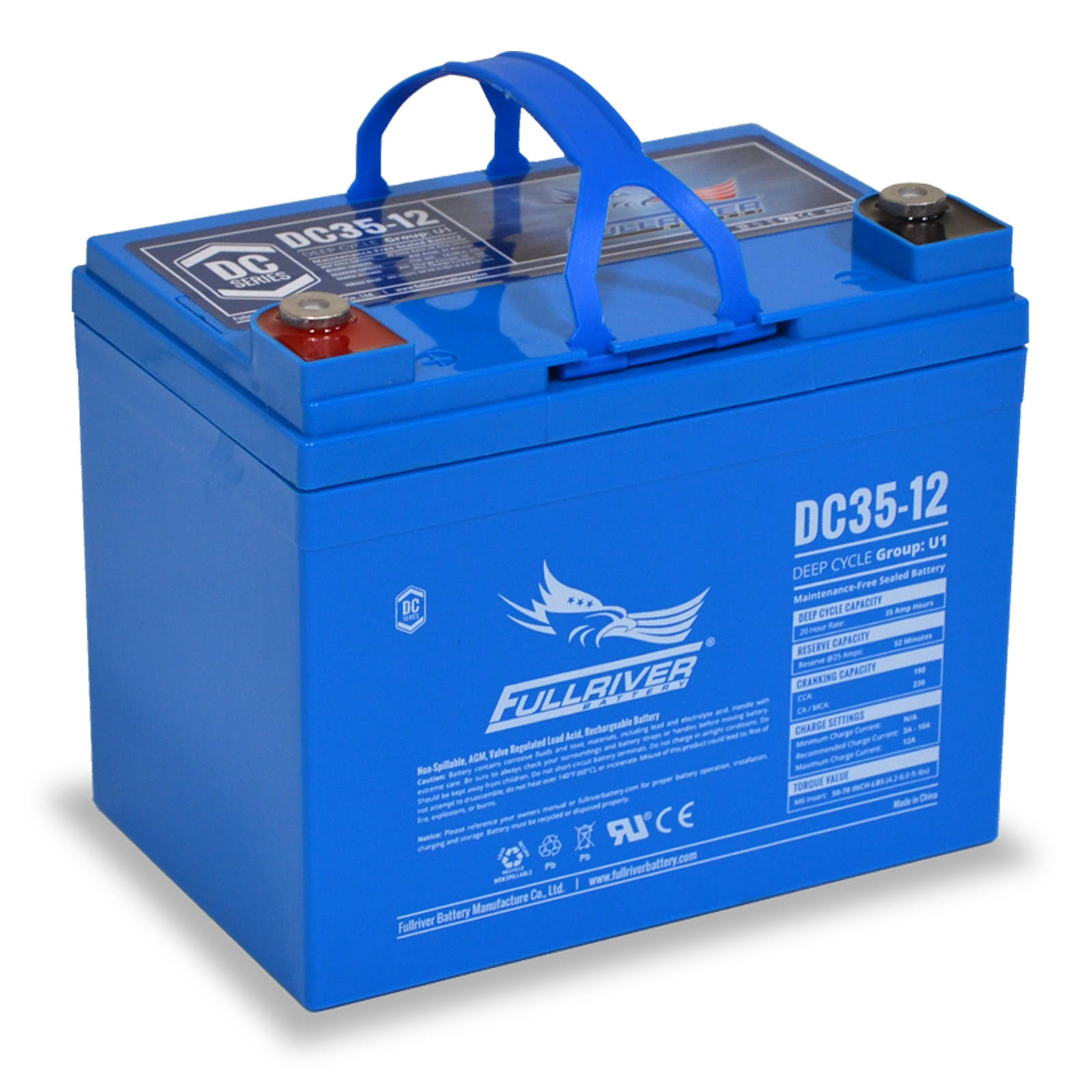 Fullriver Group U1 12V 35Ah AGM Sealed Lead Acid Battery DC35-12 | by BatteriesInAFlash.com