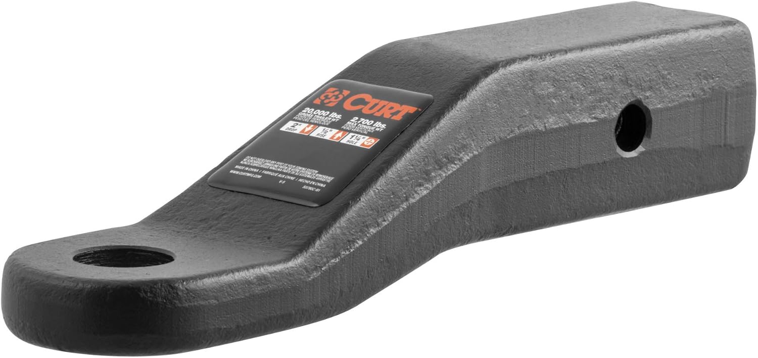 CURT 45456 Commercial Duty Forged Trailer Hitch Ball Mount, Fits 2-1/2-Inch Receiver, 20,000 lbs, 1-1/4-Inch Hole, 2-Inch Drop, 1/2-Inch Rise Pack of 2