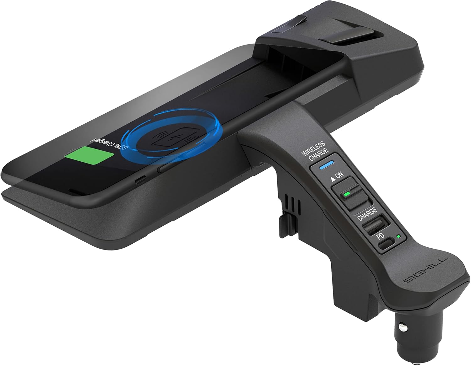 SIGHILL Wireless Car Charger Compatible with BMW Accessories for (2016-2018) 3 Series 4 Series All Models.Qi 15W MAX, 2-Port Type C with 18W PD and 12W QC3.0(Dock M4CS) Pack of 2