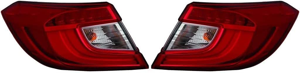 KarParts360: For 2018 19 20 2021 HONDA ACCORD Tail Light Assembly Driver and Passenger Side w/Bulbs Replaces HO2804118 CAPA Certified HO2805118