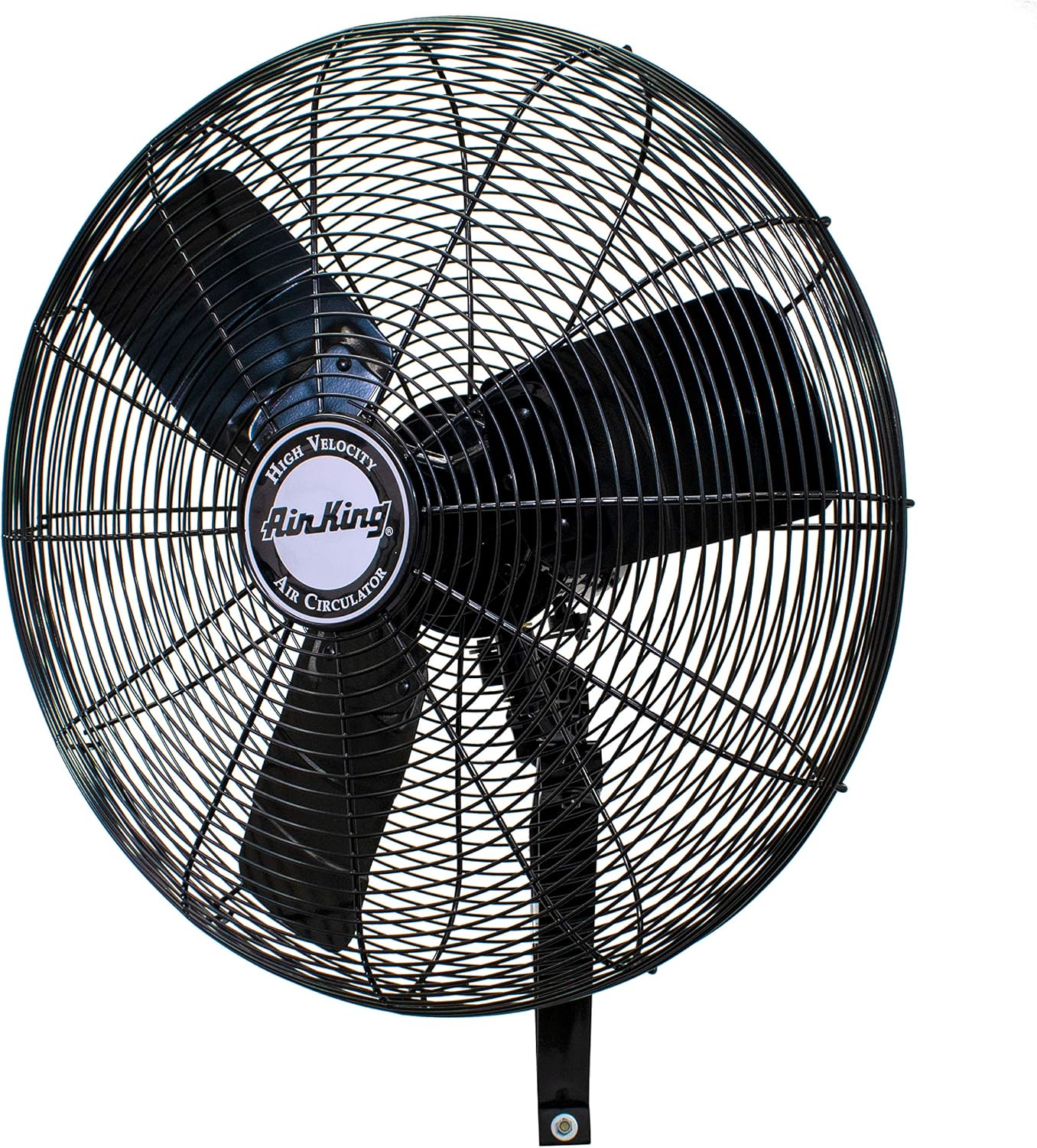 Air King 9025 24-Inch Industrial Grade Oscillating Wall Mount Fan , Black
