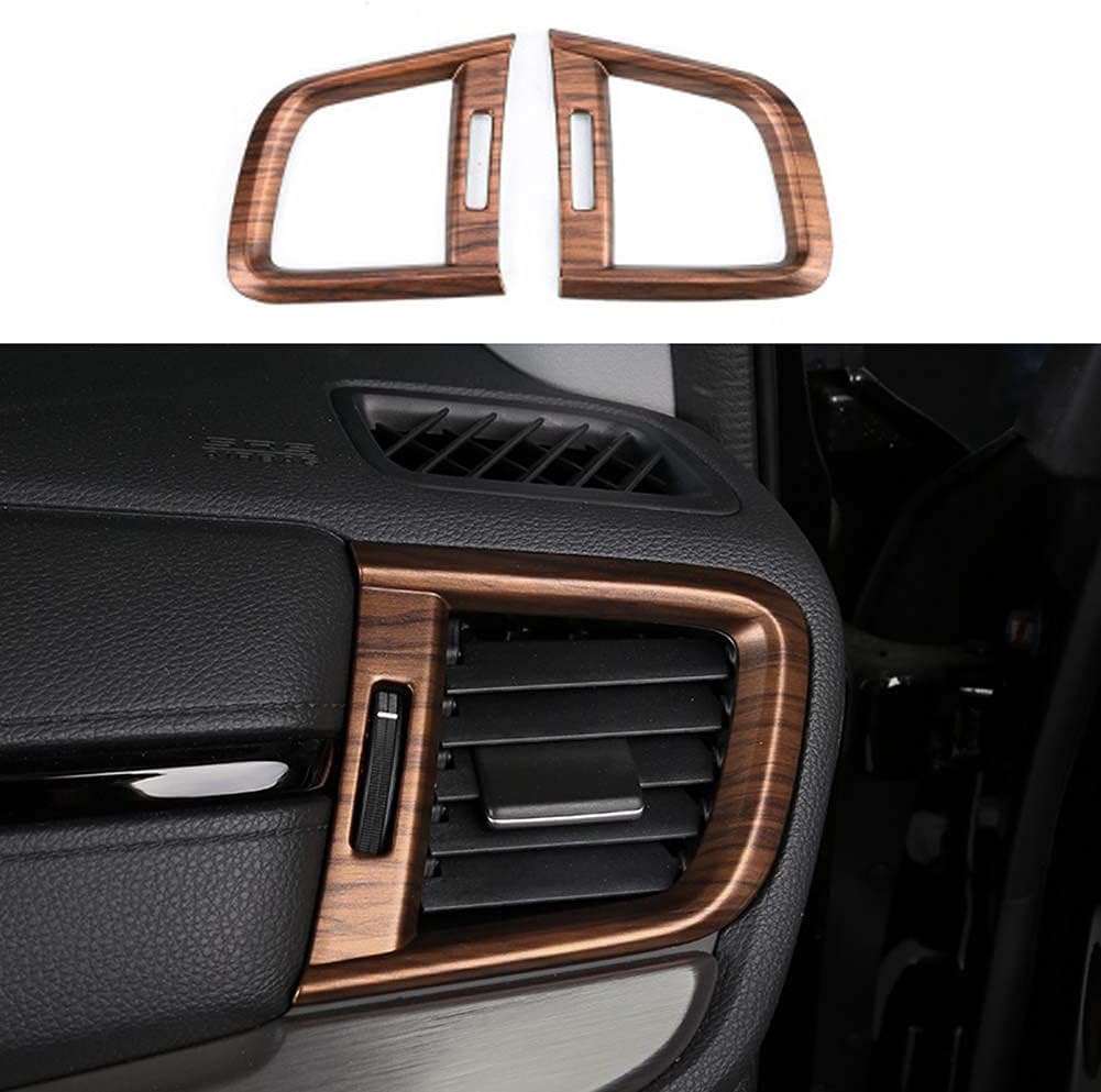 Pursuestar for Honda CRV CR-V 2017 2018 2019 2020 2021 Peach Wood Air Vent Trim Left Right Side Wind Outlet Panel Dashboard Stickers Car Interior Accessories Sticker Frame Moulding