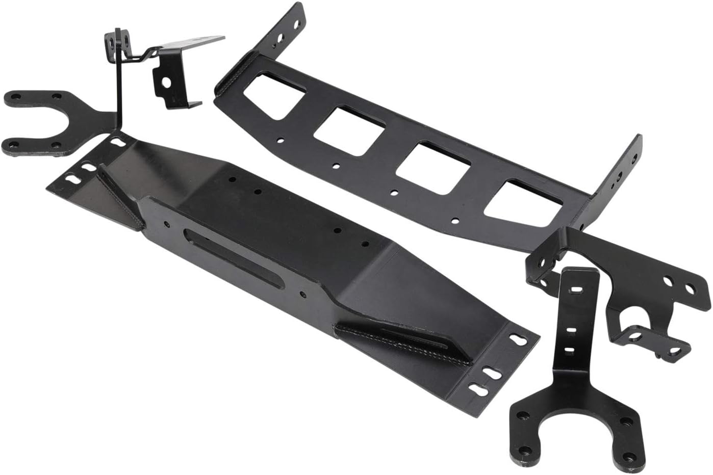Smittybilt Winch Plate for TJ/YJ/LJ factory bumpers , Black - 2802
