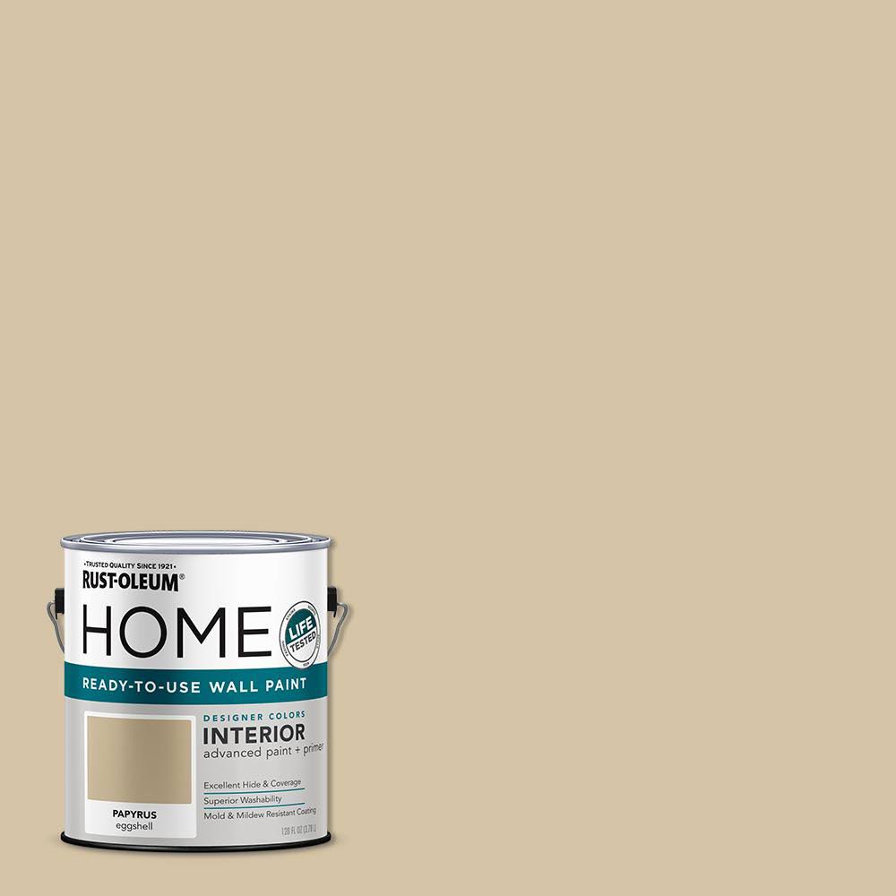 Rust-Oleum Home 1 gal. Eggshell Papyrus Interior Wall Paint (2-Pack)