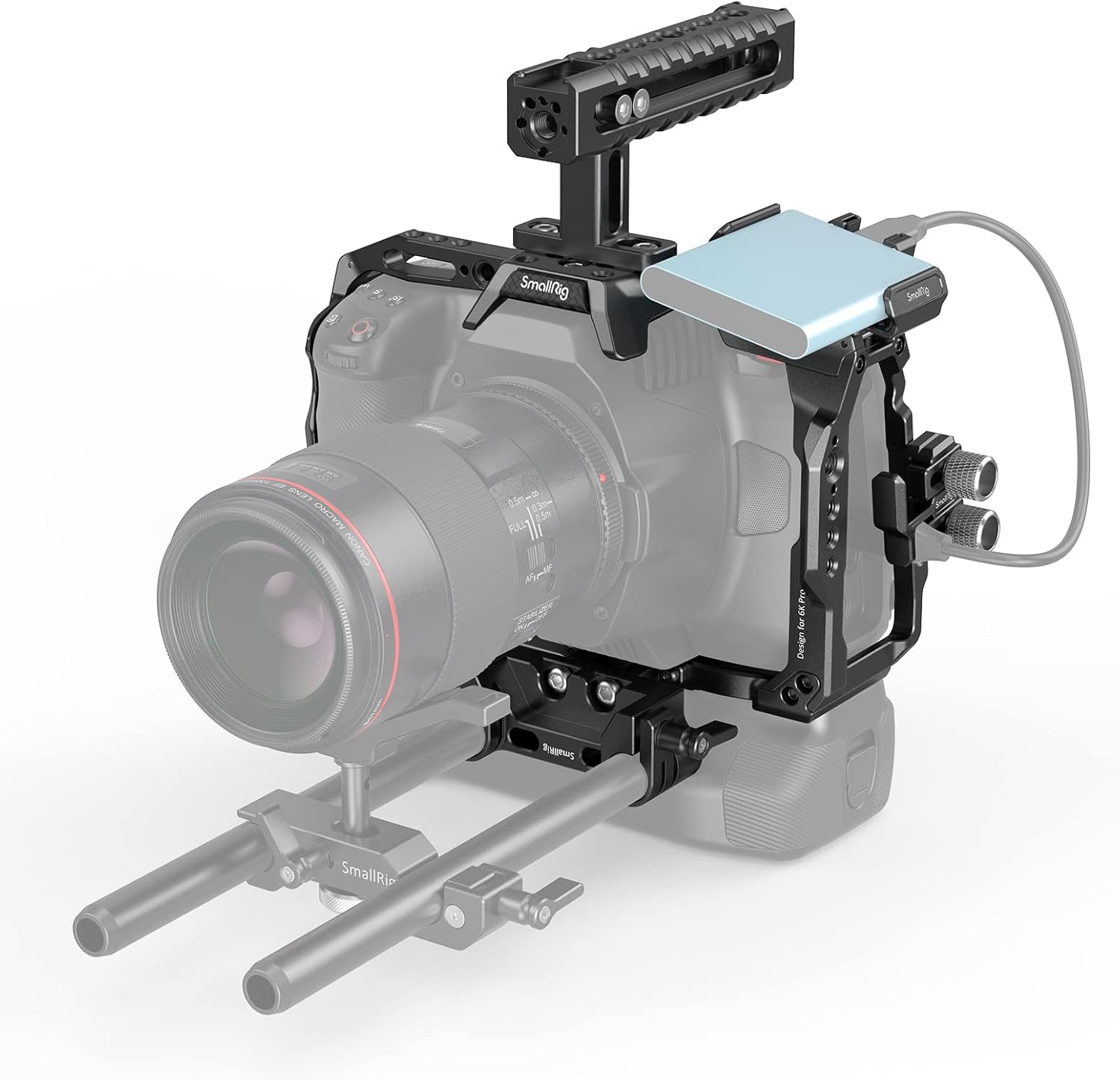 SmallRig Professional Cage Kit for BMPCC 6K Pro and Battery Grip, with Camera Cage, Dual Rod Clamp, Top Handle, HDMI Cable Clamp, SSD Mount for Blackmagic Design Pocket Cinema Camera 6K Pro - 3583