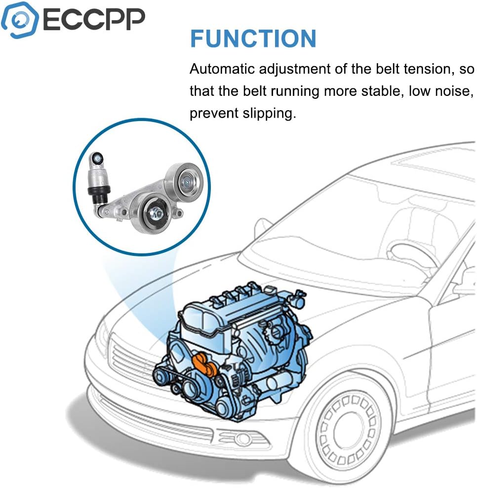 ECCPP Belt Tensioner Assembly Fit for 2008-2010 Honda Accord