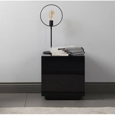 Mcmartin End Table Orren Ellis Table Top Color: Black