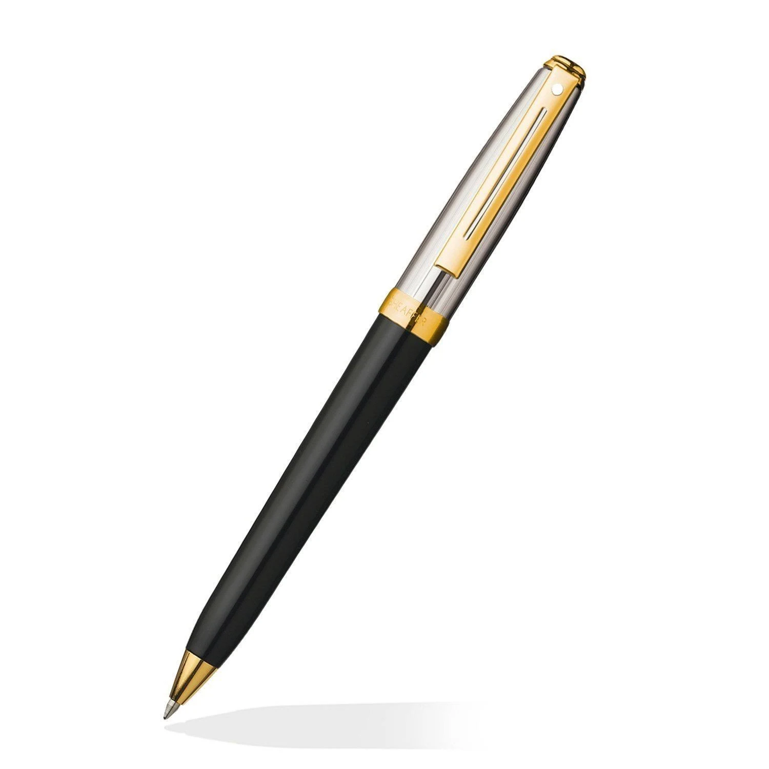 Sheaffer Prelude Ballpoint Pen - Black and Palladium Gold Trim