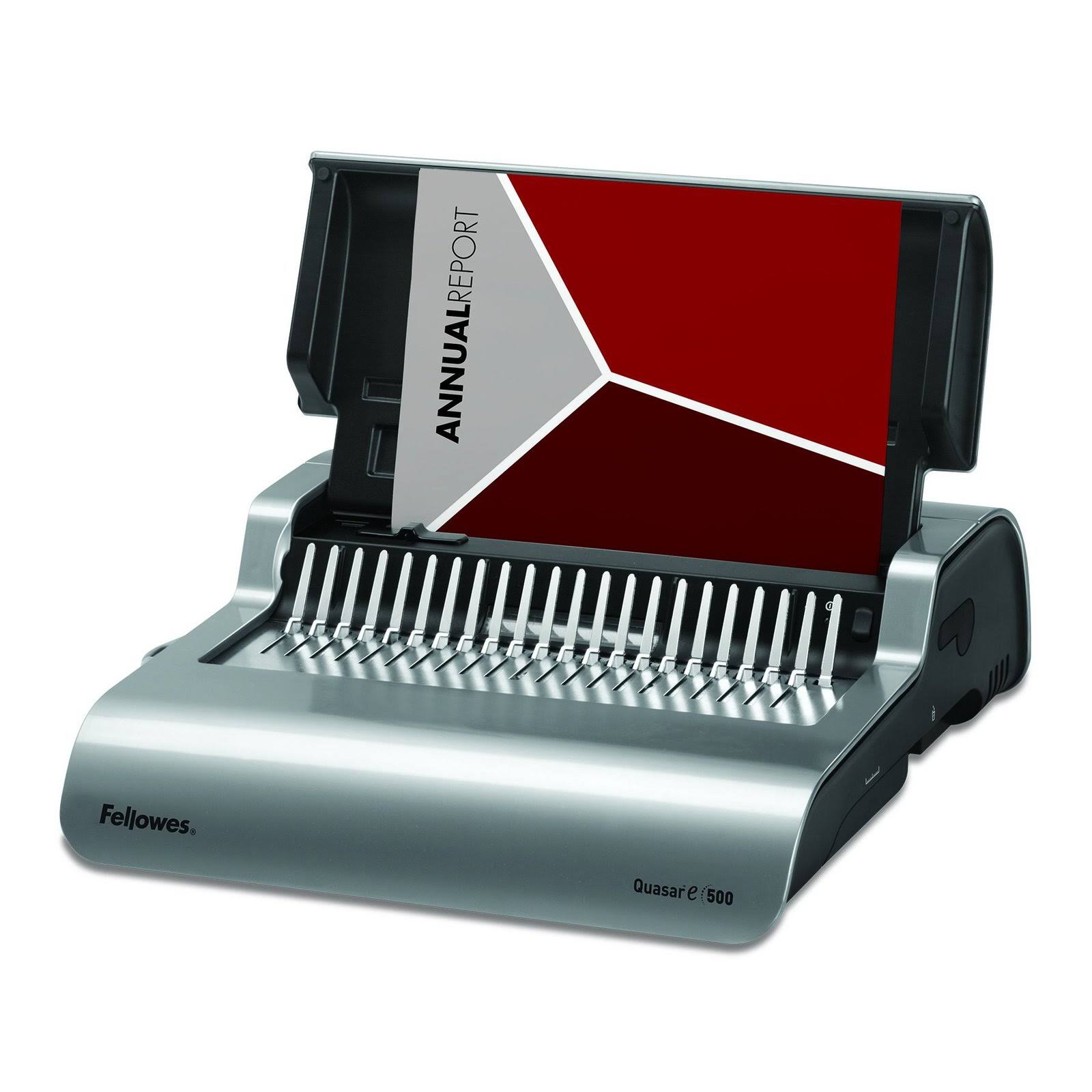 Fellowes Quasar E 500 Electric Comb Binding Machine w/ Starter 5216901