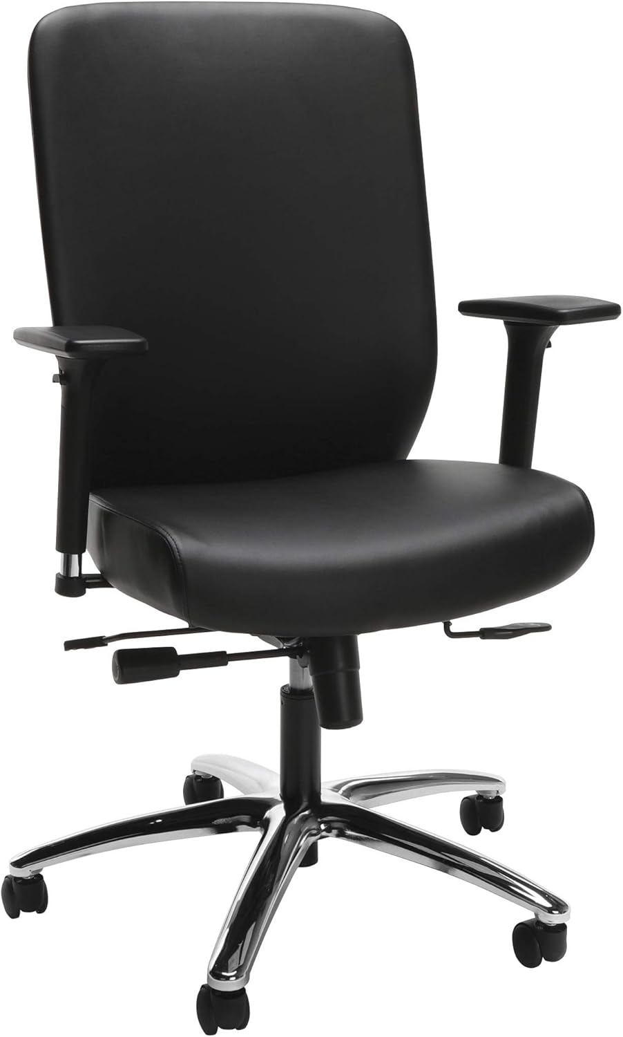 HON Exposure Task Mesh High-Back Computer Chair with Leather Seat for Office Desk, Black (HVL721)