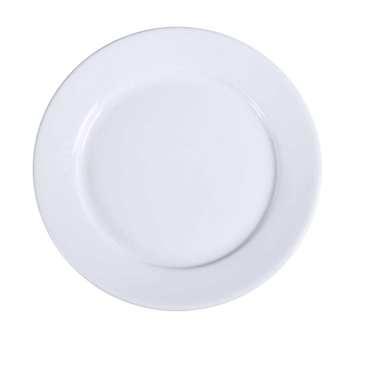 Abco, Round PLATE, 14x22Dia., Porcelain, White,6 Packs