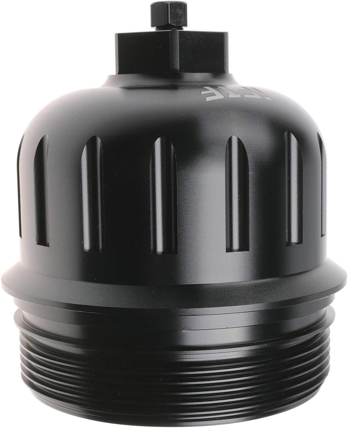 iFJF 134001 Fuel Filter Housing Cap Replacement for 2017-2020 GM Duramax 6.6L L5P Chevy Silverado/GMC Sierra 2500HD 3500HD Billet Aluminum with Drain Plug(Black) Pack of 2