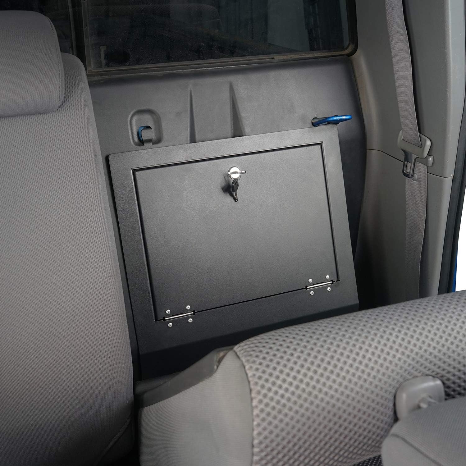 Hooke Road Tacoma Lock Box Under Seat Storage Security Cubby Cover Interior Accessories Compatible with Toyota Tacoma Double Cab 2005-2015 Pickup Truck